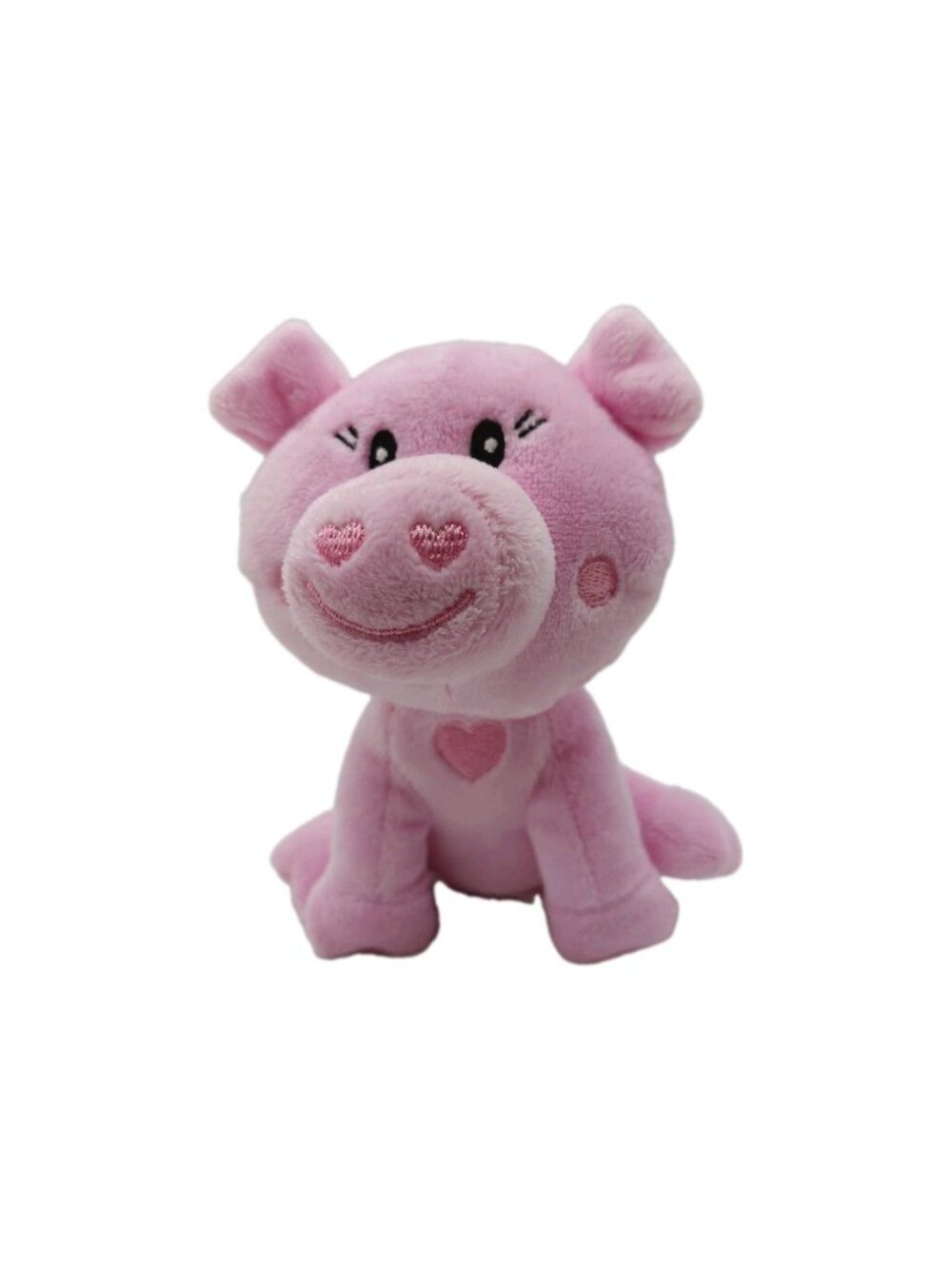 Animal Alley Pink Pig Plush 2009 Heart Accents Stuffed Animal 6"